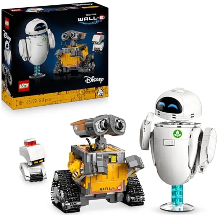 LEGO ǀ Disney and Pixar Wall-E und EVE, 811-teiliges Bauset für Erwachsene mit M-O & Hal Figuren, kreative Deko und DIY Erlebnis, Set 43279 – Bild 1