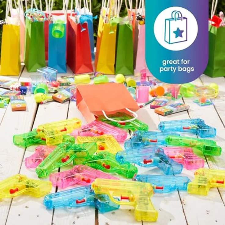 THE TWIDDLERS 20er-Pack Mini Wasserpistolen, buntes Wasserspielzeug Set für Kinder, ideal für Geburtstagsfeiern und Strandpartys – Bild 5