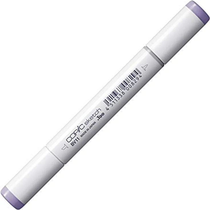 Copic Sketch Marker Typ BV - 11, Soft Violet, professioneller Pinselmarker mit Super-Brush- und Medium-Broad-Spitze, schnelltrocknend, wischfest – Bild 1