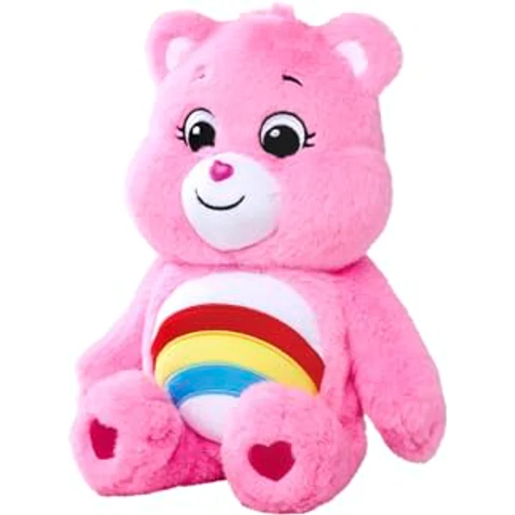 Simba 6305878000 - Glücksbärchi, Hurrabärchi, 35cm, Care Bears Plüschfigur, rosa – Bild 3