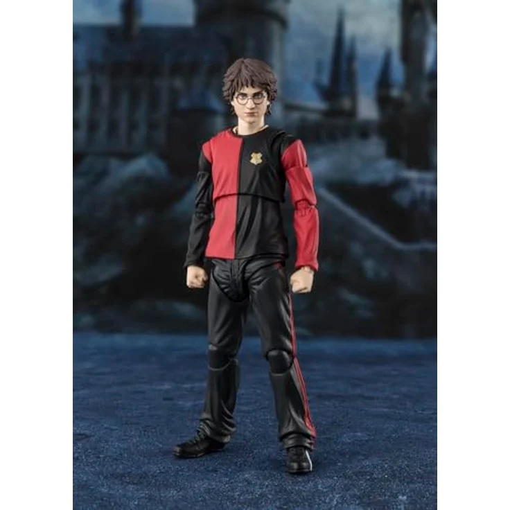 TAMASHII NATIONS Harry Potter S.H.Figuarts Actionfigur, 16 cm mit Zauberstab, Zaubereffekten und austauschbaren Gesichtsteilen, offiziell lizenziertes Produkt aus "Harry Potter und der Feuerkelch" – Bild 3