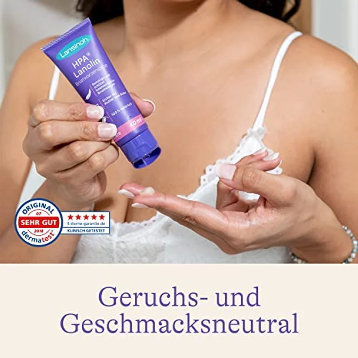 Lansinoh HPA Lanolin Brustwarzensalbe, 10 ml - 100% natürlich - beruhigt & schützt beanspruchte Brustwarzen - klimaneutral, 10940, Farblos - Preisvergleich – Bild 4