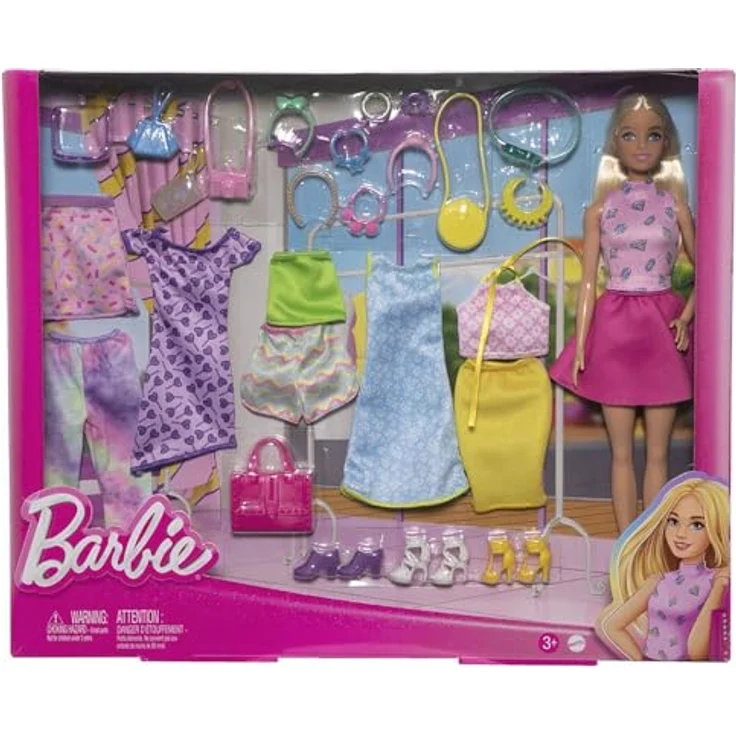 Mattel GmbH Anziehpuppe Barbie Modepuppe mit 25-tlg. Mix-and-Match Moden & Accessoires, für kreative Spielwelten ab 3 Jahren – Bild 4