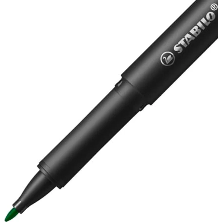 STABILO dr!ver Filzstift, grün, 0,8 mm Strichstärke mit Clip und gummierter Griffzone – Bild 2