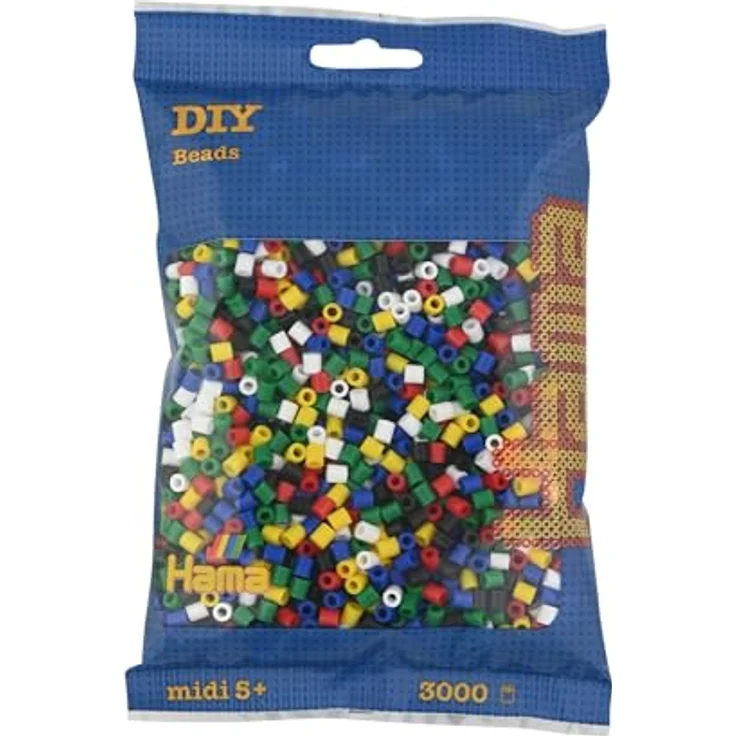 Hama Bügelperlen 3000 Hama Midi Bügelperlen - Mix 67, 5mm Durchmesser, für Kinder ab 5 Jahren, bunt – Bild 1