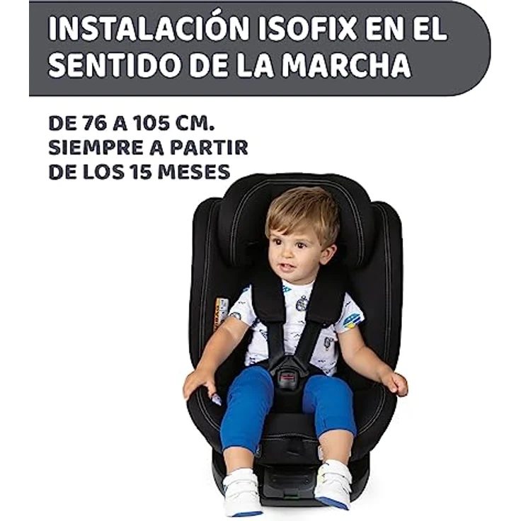 Chicco Autokindersitz UNICO EVO I-SIZE, Autositz 0-36 kg, 0-12 Jahre, Isofix, Rotationssystem, grau – Bild 9