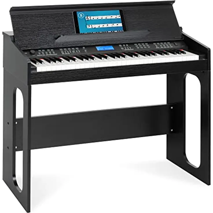 FunKey DP-61 III Keyboard im Digitalpiano-Design - 61 Keyboard Tasten - 300 verschiedene Sounds - 300 Rhythmen - 80 Demo Songs - Begleitautomatik - Record Funktion - Schwarz