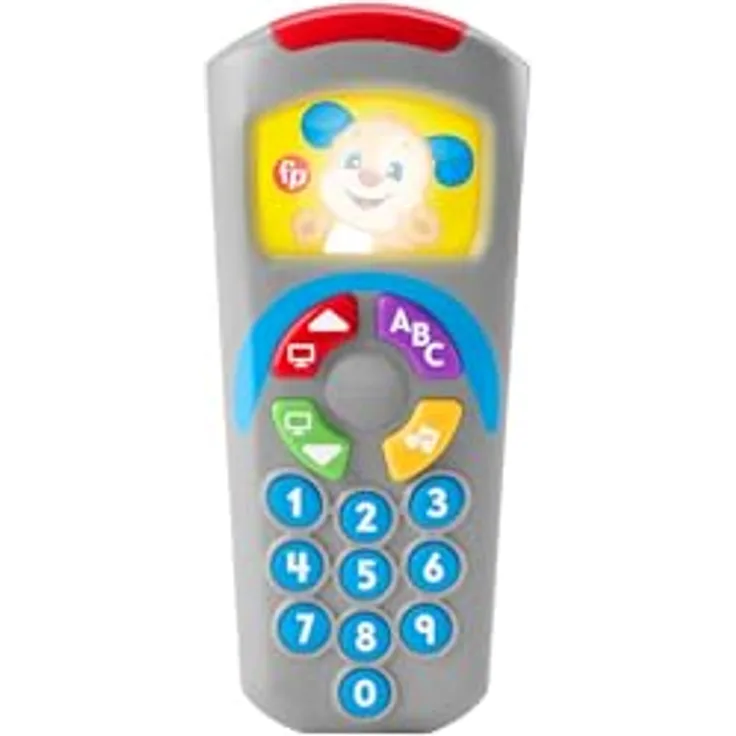 Fisher-Price Lernspaß Hündchen-Fernbedienung, Spielzeugfernbedienung mit Musik und Lichtern, ab 6 Monaten, deutsche Version, HXB88
