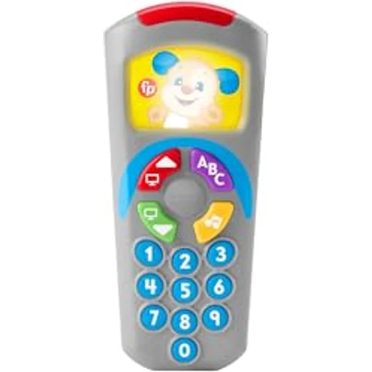 Fisher-Price Lernspaß Hündchen-Fernbedienung, Spielzeugfernbedienung mit Musik und Lichtern, ab 6 Monaten, deutsche Version, HXB88 – Bild 1