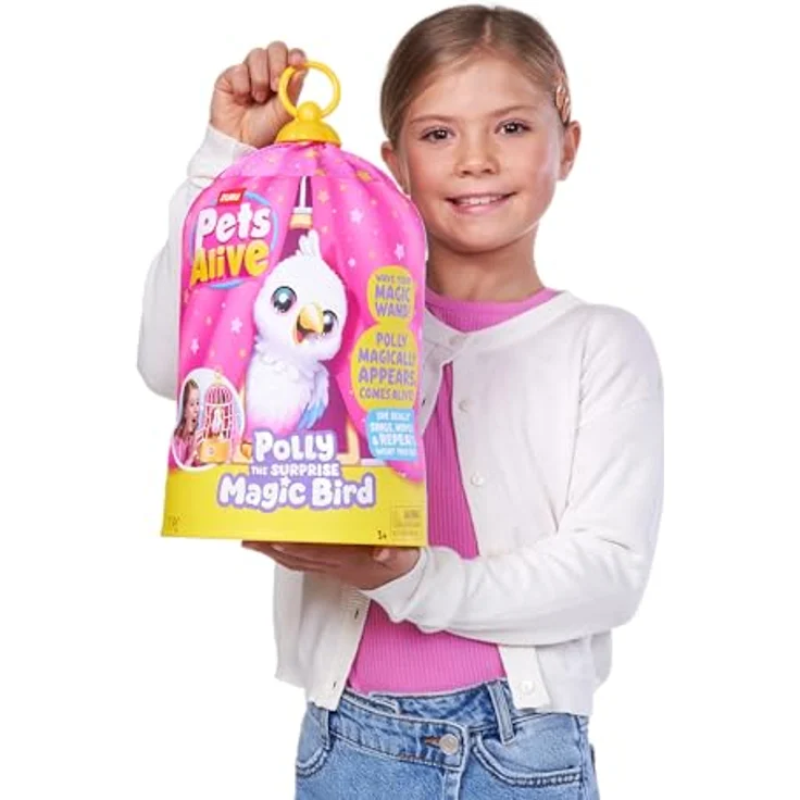 ZURU Pets Alive - Polly the Magic Bird, interaktives Kuscheltier mit Gesang und sprechender Funktion, inkl. Baby-Vogel-Ei – Bild 6