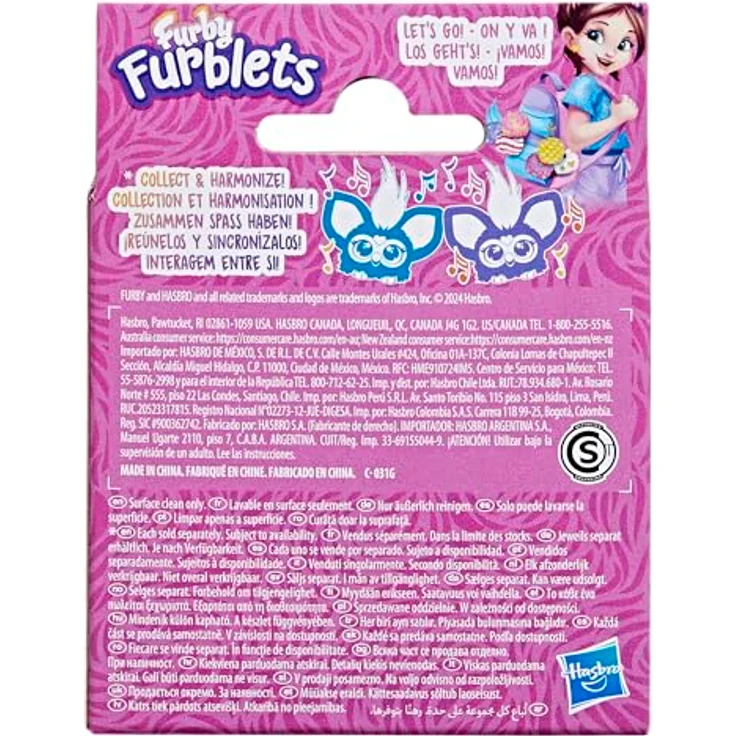 Furby Furblets Groo-Vee Mini, Interaktives Plüschtier mit über 45 Geräuschen in Furbisch, Pastellfarben, Lila, für Kinder ab 6 Jahren – Bild 4