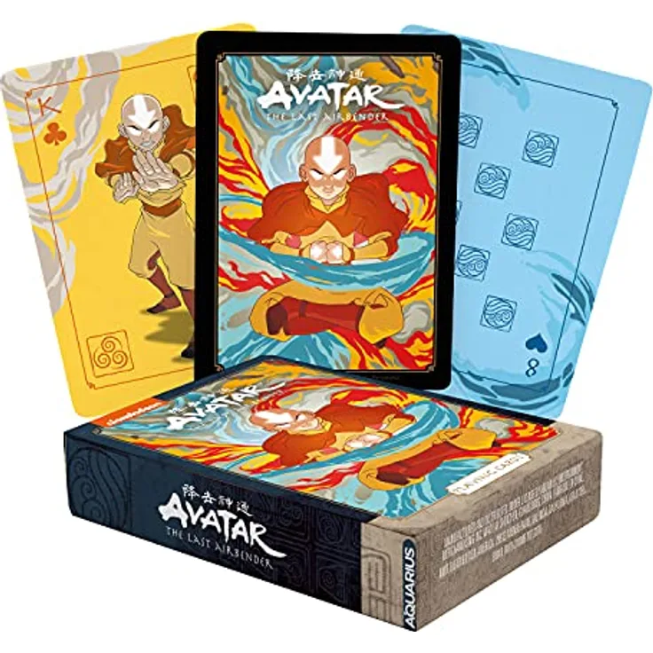 Aquarius Avatar Playing Cards - Avatar: The Last Airbender Shaped Deck of Cards for Your Favorite Card Games - Offiziell Licensed The Office Merchandise & Collectibles