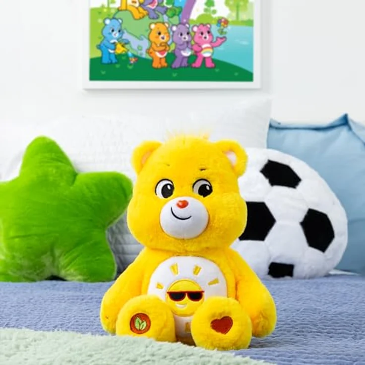 Care Bears Funshine Bear 14 Inch Medium Plush, Cuddly Soft Toy in Gelb, für Kinder ab 4 Jahren – Bild 3