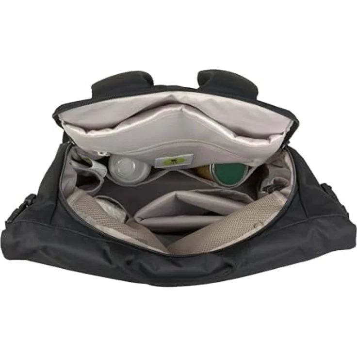 LÄSSIG Baby Wickelrucksack Wickeltasche Rucksack mit Wickelunterlage, nachhaltig produziert, 18,4-23,9 Liter Volumen, black – Bild 2