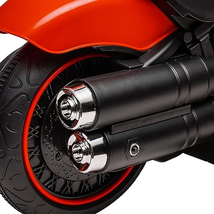 HOMCOM Elektro-Kindermotorrad 18-36 Monate, mit Stützrädern und Scheinwerfer, Belastbarkeit 25 kg, 3 km/h, Rot – Bild 10
