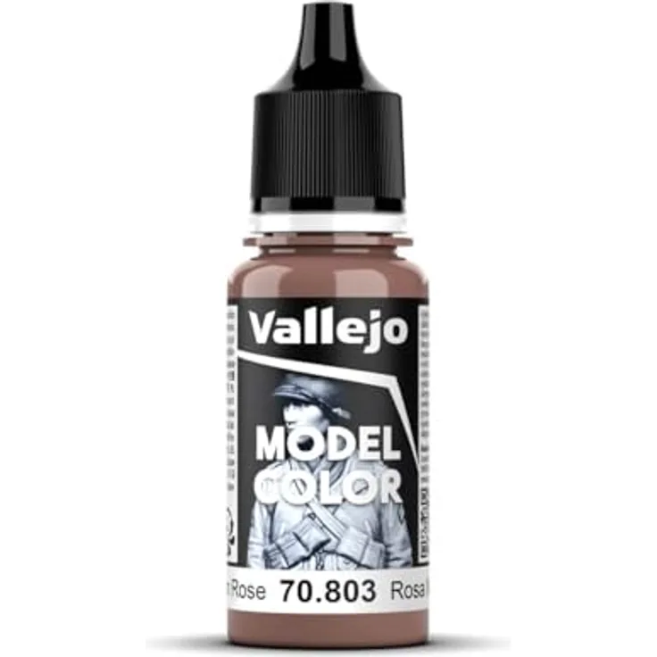 Vallejo Model Color Acrylfarbe Rosa (Brown Rose) Matt, 18 ml, autonivellierend, ungiftig für Modellbau und Figuren