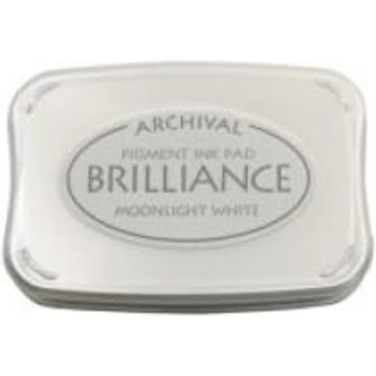 artoz Stempelkissen Brilliance, metallisch-weiß, 9,0 x 6,0 cm, wasserfest, 1 St. – Bild 2