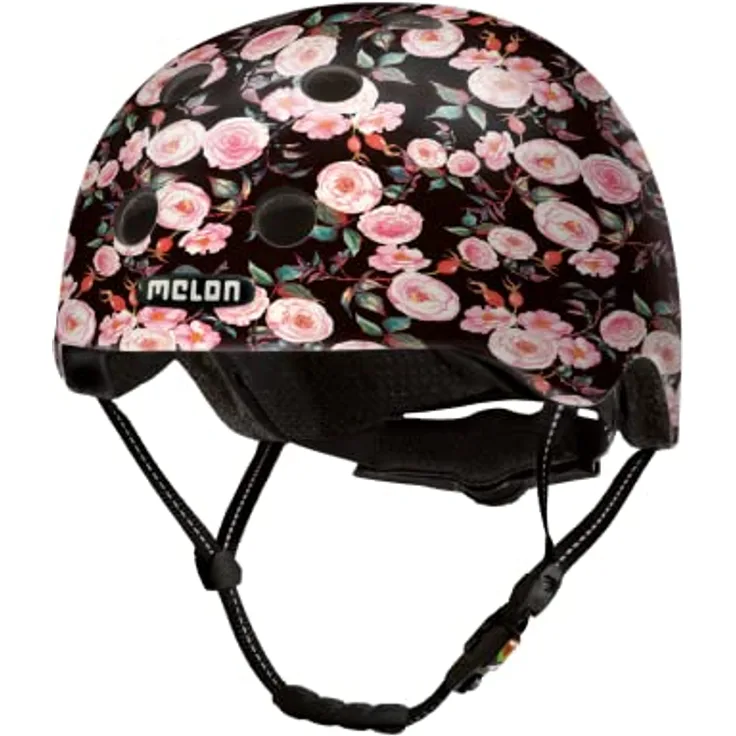 Melon Unisex Erwachsene Urban Active-Rose Garden M-L (Matte) Fahrradhelm mit Coolmax Polster und Fidlock Magnetverschluss