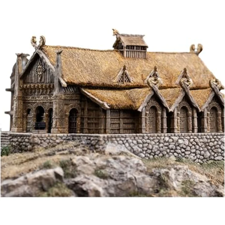 Weta Workshop Herr der Ringe Statue Edoras, Limited Edition 15 cm, detailreich mit Goldenen Saal und historischen Referenzen – Bild 4