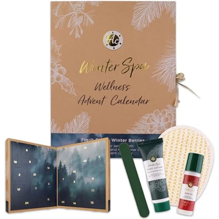 ACCENTRA Adventskalender Adventskalender WINTER SPA 2024, Buchförmige Box mit umweltfreundlichen und plastikfreien 24 liebevoll ausgewählten Überraschungen – Bild 9