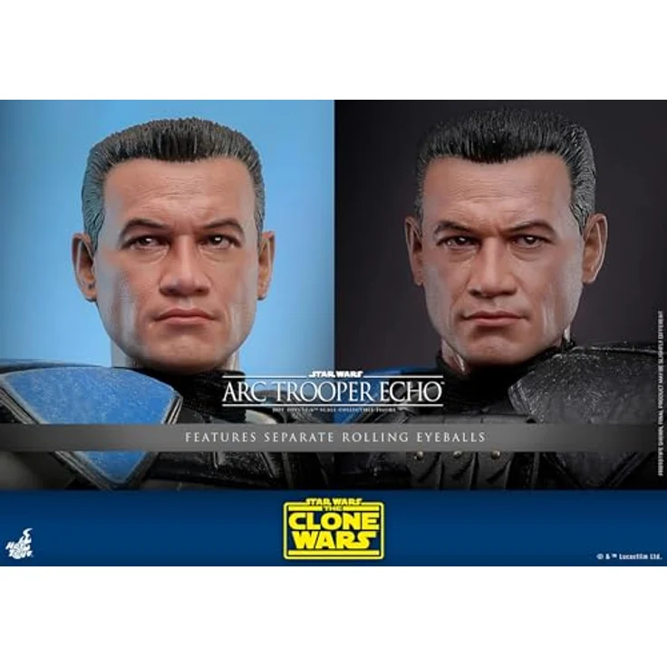 Hot Toys Star Wars: The Clone Wars 1/6 Actionfigur Arc Trooper Echo, 30 cm, mit Fensterbox und Schuber – Bild 8