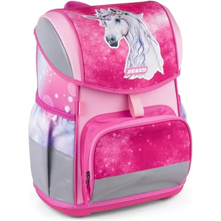 JOLLY Schultaschenset Ergonomic Flexi - Höhenverstellbarer Rücken, 46-Teilig, Sicherheitsstreifen, inkl. Zubehör, an Kindergröße anpassbar – Bild 4