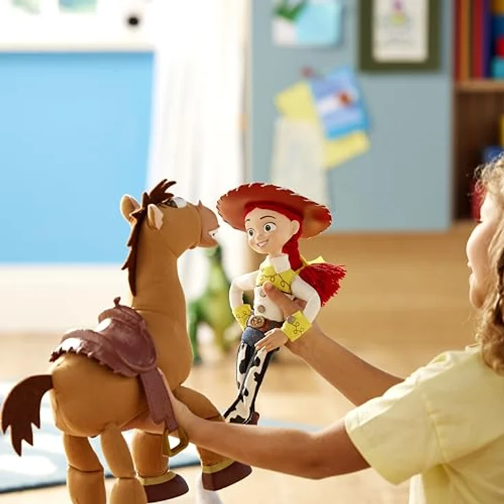 Disney Toy Story Jessie Interaktive sprechende Actionfigur, 38 cm, mit 14 Sätzen und abnehmbarem Cowboyhut – Bild 3