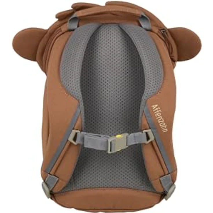 Affenzahn Kleiner Freund Kindergarten-Rucksack, ergonomisch, reflektierend, mit Ziehzunge und Namensschild, für 1-3 Jährige, Braun – Bild 5