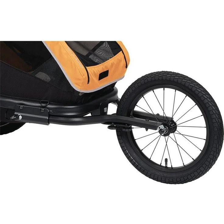 XLC Fahrradhundeanhänger, Kinder mit JoggerKit BSX120, 16 Zoll Rad, blau