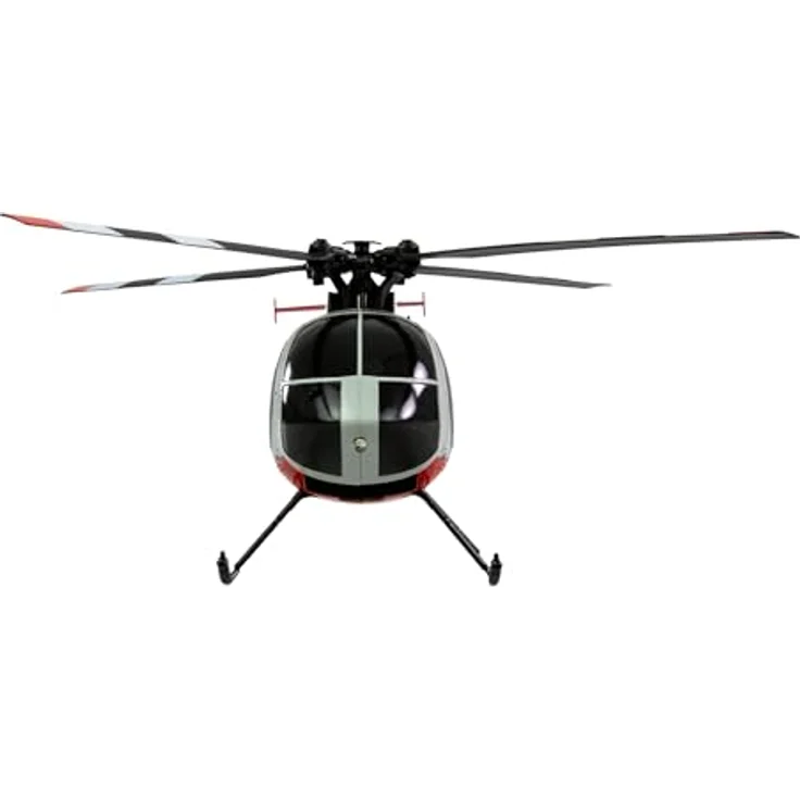 Amewi Hughes MD500 Zivilhelikopter, 4-Kanal 6G RTF, rot/hellgrau, mit Auto-Start und stabilisiertem Flug – Bild 5