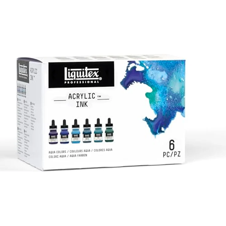 Liquitex 3699375 Professional Acrylfarben Set – 6 hochpigmentierte Wassertöne á 30ml, wasserfest, ideal für Airbrush und Kalligraphie – Bild 2
