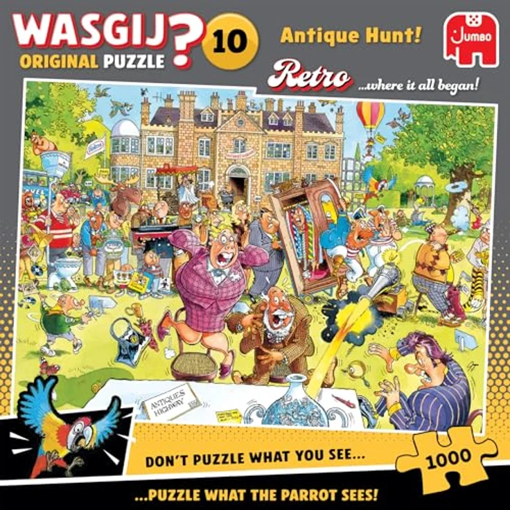 Wasgij Retro Original 10, Antiquitätenjagd – 1000 Teile Puzzle für Erwachsene, anspruchsvoll und nachhaltig aus 100% recyceltem Karton – Bild 4