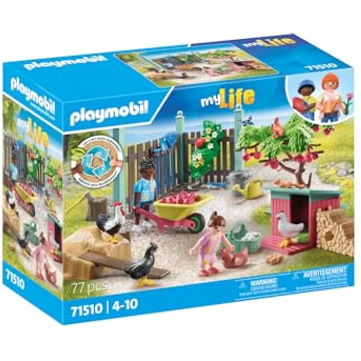 PLAYMOBIL 71510 Kleine Hühnerfarm im Tiny House Garten Spielset, Mehrfarbig, nachhaltig aus über 80% recycelten Materialien – Bild 2