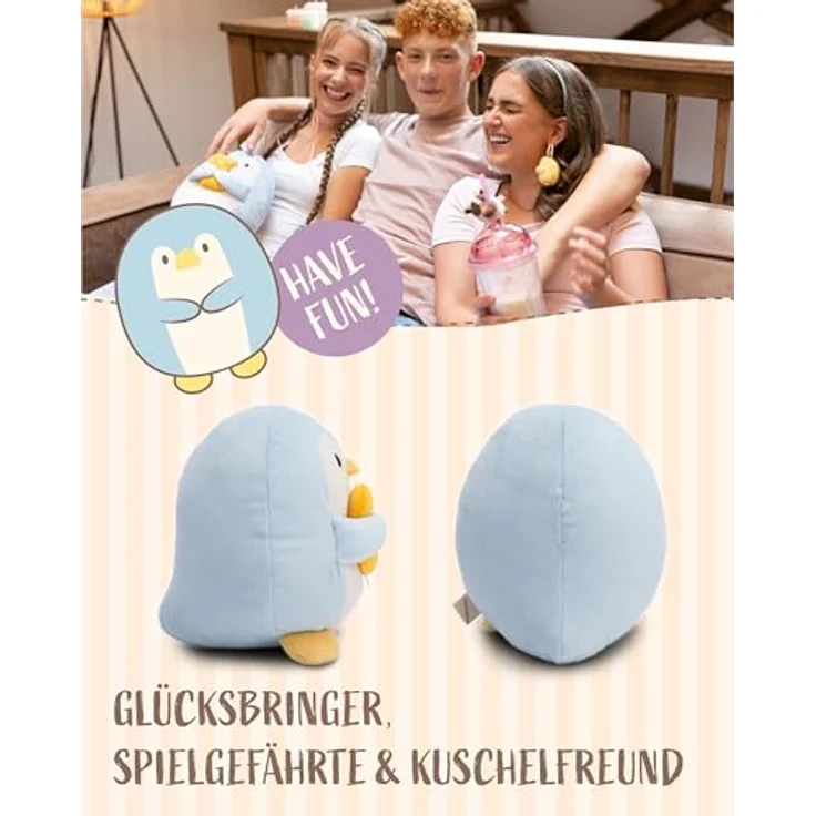 NICI MYMOCHI Pinguin Kuscheltier Waddle 27 cm mit Ente, Eisblau, Flauschiges Stofftier zum Kuscheln, Liebevoll gestaltet – Bild 5