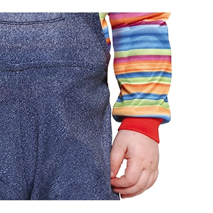 FIESTAS GUIRCA Teuflisches Chucky Babykostüm, T-Shirt und Overall für Babys 12-18 Monate, feuerhemmendes Polyester, bunt – Bild 5