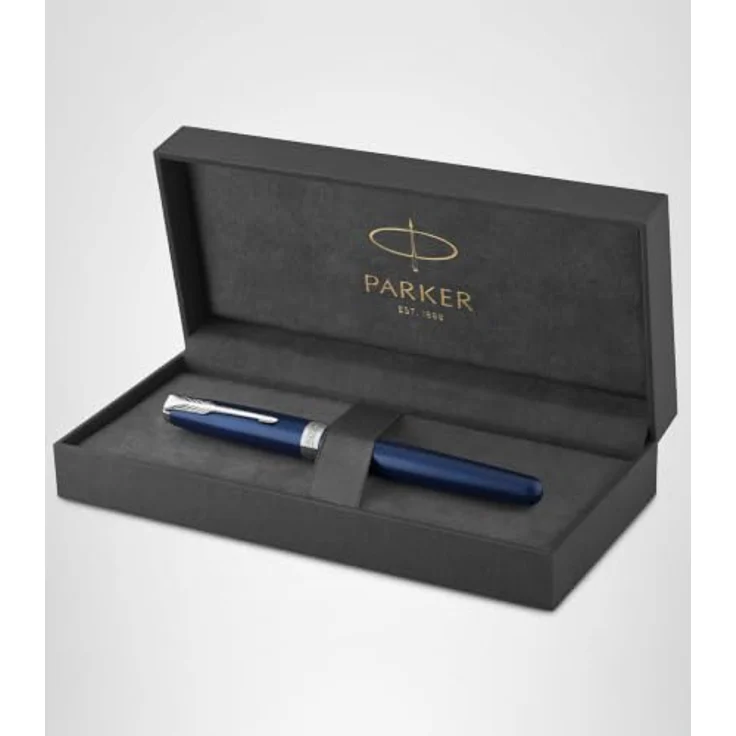 Parker Pen Sonnet, eleganter Schreibstift in Silber und Blau – Bild 9