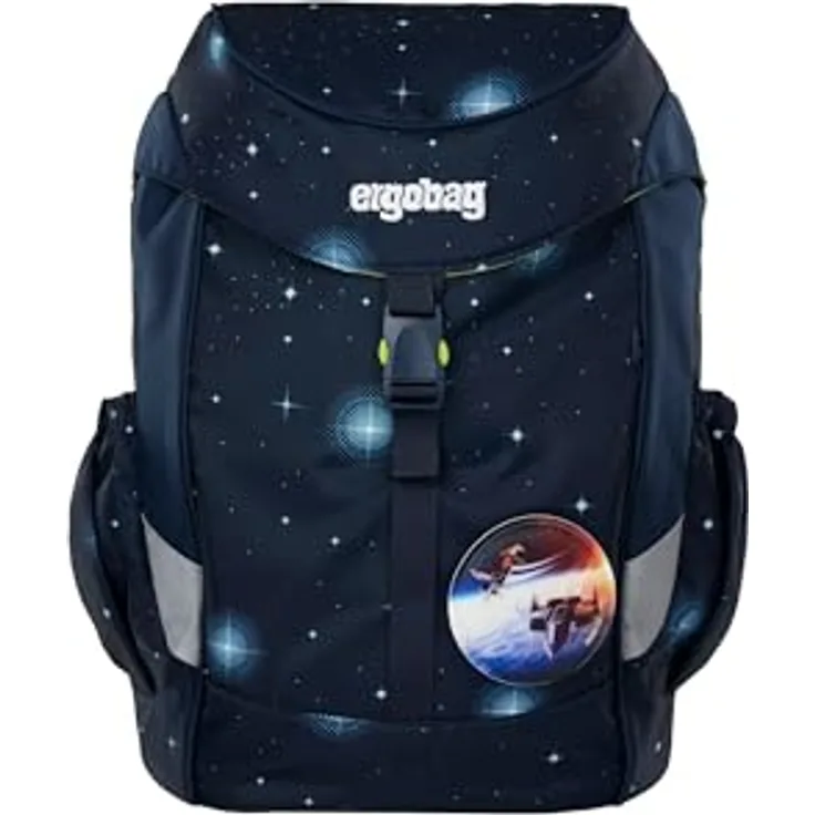 Ergobag Mini, Mehrfarbige Kindergartentasche mit ergonomischer Rückenpolsterung und Fläschchenfach