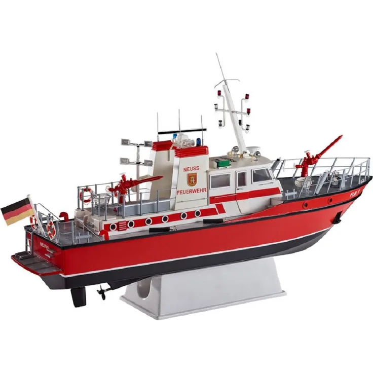 Krick RC-Boot Romarin RC Feuerlöschboot FLB-1 Baukasten 1:25, Ferngesteuertes Boot mit Radar und Beleuchtung