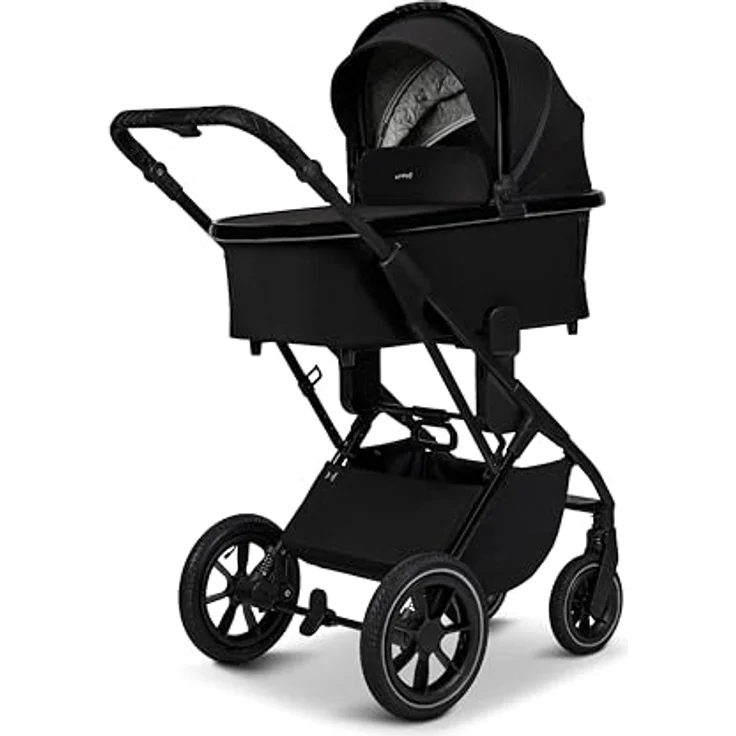 Moon PIÙ Kinderwagen / Kombikinderwagen, vielseitig und komfortabel für Kinder, schwarz – Bild 2