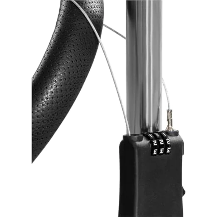 Hauck Lock Me 2 - Kinderwagen Schloss, Schwarz, Zahlenkombinationsschloss, 55 cm Stahlseil mit Aufrollautomatik – Bild 4