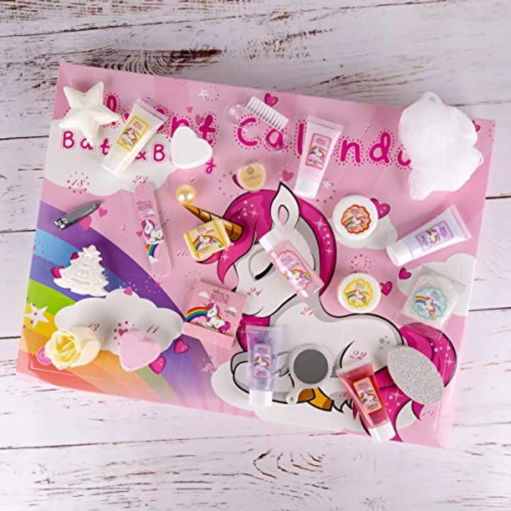 Accentra Beauty-Adventskalender Unicorn - Kosmetik Adventskalender für Frauen, Mädchen, Pferde- & Einhorn-Fans, mit Badezusätzen, Body-Lotion, Duschgel & mehr - Preisvergleich – Bild 5