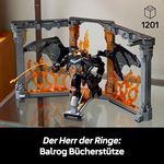 LEGO 10367 Icons Der Herr der Ringe: Balrog™ Bücherstütze Bausatz, detailgetreu mit 1.201 Teilen, Mehrfarbig