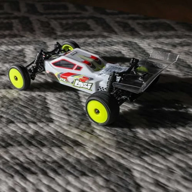 Losi Micro-B 1:24 RTR Buggy, 2WD mit Aluminium Chassis und Öldruckfederbeinen, weiß – Bild 4
