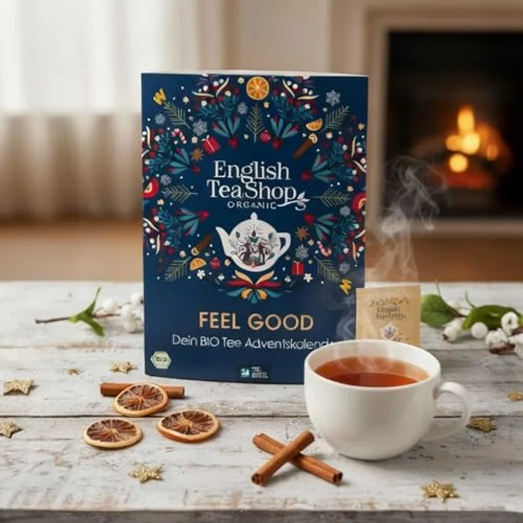 English Tea Shop ETS - Tee Adventskalender "Feel Good", 24 Bio Tees mit Weihnachtsgeschichte und Lesezeichen – Bild 3