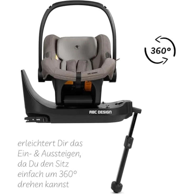 ABC Design Autokindersitz Isofix Base Root für Tulip i-Size und Lily i-Size, 360-Grad-Drehfunktion in Schwarz – Bild 2