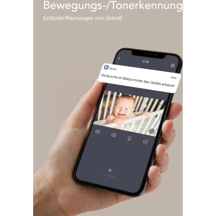 nooie Babyphone mit Kamera 2K, 360° WLAN Überwachungskamera, Nachtsicht, Zwei-Wege-Audio, Bewegungsverfolgung, kompatibel mit Alexa/Google Home, SD-Kartenspeicher bis 128 GB – Bild 4