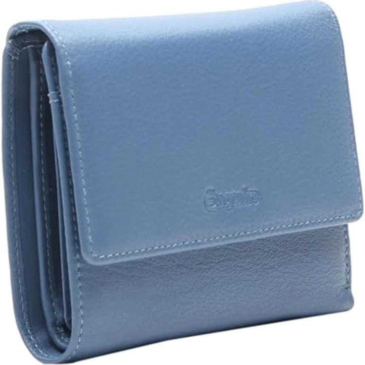 Esquire Viktoria Geldbörse RFID, Leder Kinderportemonnaie in taubenblau, 12 cm x 9 cm x 1.5 cm – Bild 4