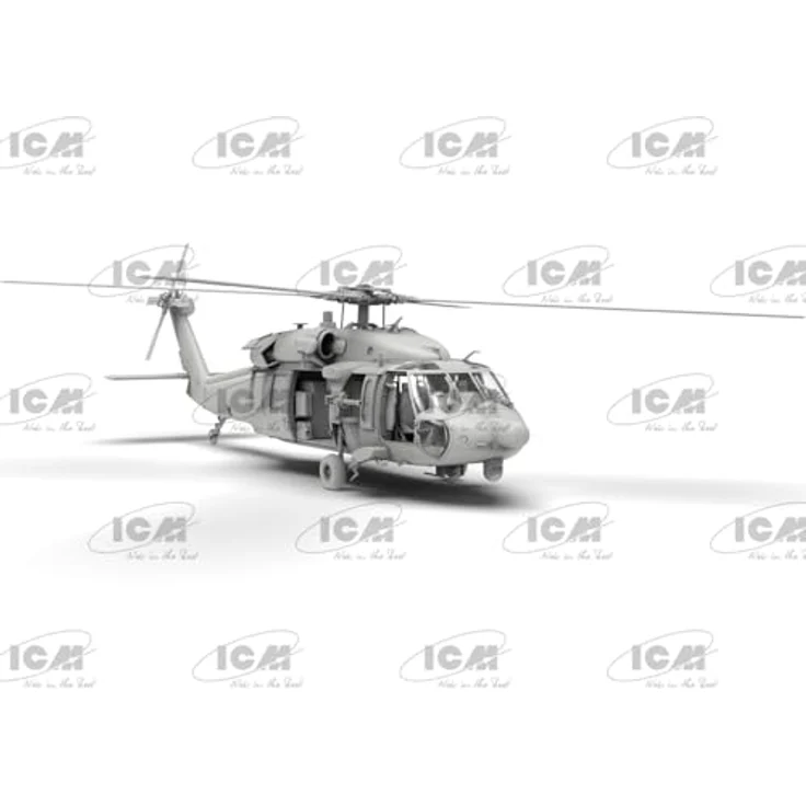 ICM ICM 48363 - Modellflugzeug Black Hawk Down, 1:48 Bausatz mit 310 Teilen, unlackiert, inkl. 6 Aufklebern – Bild 3