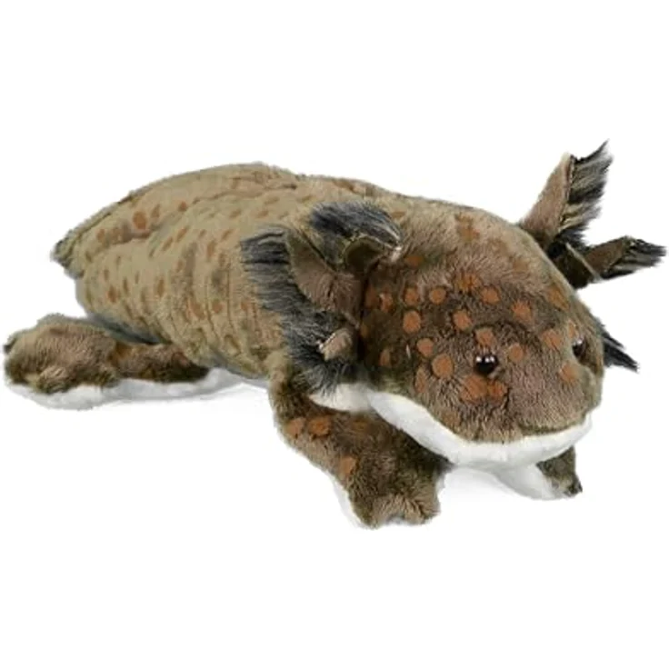 Teddys Rothenburg Kuscheltier Axolotl, braun, 28 cm, aus kuschelweichem Plüsch, maschinenwaschbar bis 30°C – Bild 2