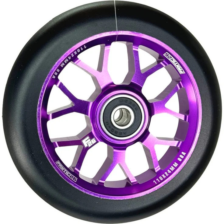 Fantic26 Stuntscooter Fantic26 Spy7 Stunt-Scooter Rolle 110mm Abec11 Lila/Pu Schwarz, Aluminium 6061-T6, ABEC-11 Kugellager – Bild 1